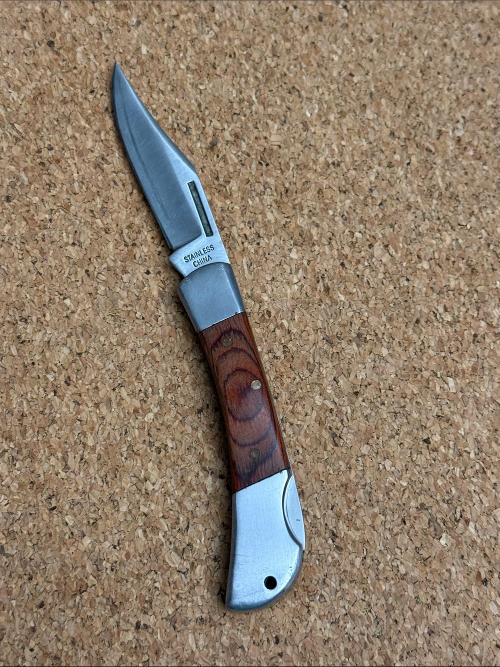 Pocket Knife with Wooden Handle Outdoor Folding Knife Camping ⛺️ Steel Blade